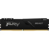 Kingston FURY FURY Beast module de mémoire 8 Go 1 x 8 Go DDR4 3000 MHz Noir, 8 Go, 1 x 8 Go, DDR4, 3000 MHz, 288-pin DIMM