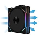 Lian Li UNI FAN TL 120 Wireless ventilateurs de boîtier RGB  Noir, 3 pièces, 120 x 124 x 28 mm, PWM, contrôleur inclus