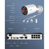 Reolink RLK8-1200B4-A-2.8MM kit de sécurité , Caméra de surveillance Blanc, 4 pièces, 12 MP, PoE, 2 To