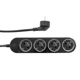 Shelly Power Strip Gen4 multiprise à 4 prises Noir, 4x prises, Wi-Fi, Bluetooth, Zigbee