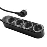 Shelly Power Strip Gen4 multiprise à 4 prises Noir, 4x prises, Wi-Fi, Bluetooth, Zigbee
