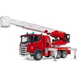 bruder Camion de pompiers Scania Super 560R avec échelle, pompe à eau et son et lumière, Modèle réduit de voiture 