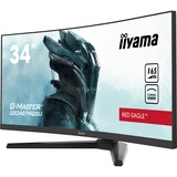 iiyama G-MASTER GB3467WQSU-B1 écran plat de PC 86,4 cm (34") 3440 x 1440 pixels UltraWide Quad HD LED Noir, Moniteur gaming Noir, 86,4 cm (34"), 3440 x 1440 pixels, UltraWide Quad HD, LED, 0,4 ms, Noir
