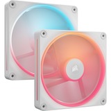 Corsair iCUE LINK LX140-R RGB PWM Reverse Fans Starter Kit, Ventilateur de boîtier Blanc, 2 pièces, 4 broches PWM