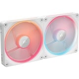 Corsair iCUE LINK LX140-R RGB PWM Reverse Fans Starter Kit, Ventilateur de boîtier Blanc, 2 pièces, 4 broches PWM