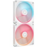 Corsair iCUE LINK LX140-R RGB PWM Reverse Fans Starter Kit, Ventilateur de boîtier Blanc, 2 pièces, 4 broches PWM