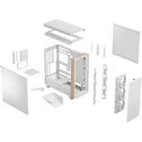 Fractal Design Summit Chalk White Solid boîtier midi tower Blanc/bois | 2x USB-A | 1x USB-C