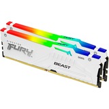 Kingston FURY 64 Go DDR5-6000 Kit, Mémoire vive Blanc, KF560C30BWAK2-64, Fury Beast RGB, XMP