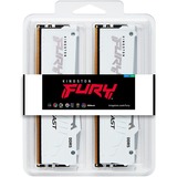 Kingston FURY 64 Go DDR5-6000 Kit, Mémoire vive Blanc, KF560C30BWAK2-64, Fury Beast RGB, XMP
