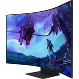 Samsung Odyssey Ark G97NC 55" 4K UHD Moniteur gaming incurvé  Noir, 3x HDMI, DisplayPort, 2x USB-A, 2x USB-B, 2x USB-C, Wi-Fi 5, BT, RJ-45, 165 Hz