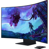 Samsung S55CG97WNU Mini LED Odyssey Ark G97NC 55" 4K UHD Moniteur gaming incurvé  Noir, 165 Hz, HDMI, DisplayPort, USB, Audio, WLAN, AMD FreeSync, Tizen