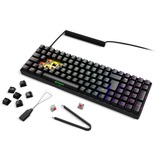 Sharkoon SKILLER SGK50 S2 RGB clavier gaming mécanique Noir, Layout BE (AZERTY), Gateron Red, 96 %, Hot-swappable
