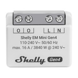 Shelly EM Mini Gen4, Économie d'énergie Gris, Wi-Fi, Bluetooth, mesure d'énergie