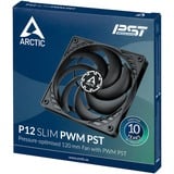 ARCTIC P12 Slim PWM PST 120x120x15, Ventilateur de boîtier Noir