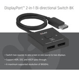 Club 3D CSV-1009, Switch de DisplayPort Noir