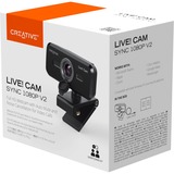 Creative Live! Cam SYNC 1080p V2, Webcam Noir