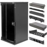 Digitus 25,4 cm (10") Set 3 B 12HE, Armoire informatique Noir
