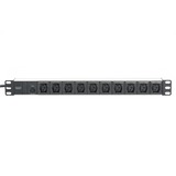 Digitus Bâti de prises 19" C13 avec profilé d'aluminium 1HE, 10 fois, Multiprise Noir/en aluminium