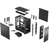 Fractal Design Summit Black Solid boîtier midi tower Noir/bois | 2x USB-A | 1x USB-C