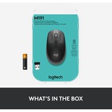 Logitech M190 Full-size wireless mouse, Souris Noir, 1000 dpi