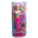 Mattel Barbie - Poupée sirène avec 18 cm de cheveux fantaisie 