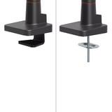 Neomounts ACE gaming DS70-256RD1 Bras de moniteur gaming, Support de moniteur Rouge/Noir, Ressort à gaz, Topfix, butée à 180°