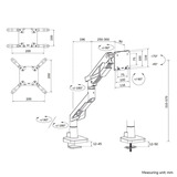 Neomounts Neomounts ACE Gaming monitor24-57" bk/rd, Support de moniteur Rouge/Noir
