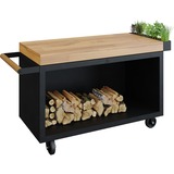 OFYR Mise en Place Table Black 135 PRO Bois de Teck Noir/bois