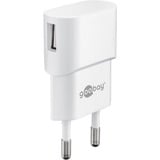 goobay 5W USB-A chargeur Blanc, 1x USB-A