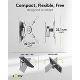 goobay Goobay TV Wall Mount Caravanl sl 33-109, Support mural Argent