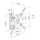 goobay Goobay TV Wall Mount Caravanl sl 33-109, Support mural Argent