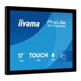 iiyama ProLite TF1734MC-B8X, Affichage public Noir, VGA, HDMI, DisplayPort, Touch