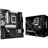 ASRock B860M-X carte mère socket 1851 Noir/Argent, RAID, 2.5 Gb-LAN, Sound, µATX