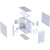 ASUS Prime AP303 - Tempered Glass Panel boîtier midi tower Blanc | 2x USB-A | 1x USB-C | Window