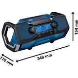 Bosch GPB 18V-2 C Radio professionnelle de chantier, Radio de chantier Bleu, Bluetooth, FM, AUX