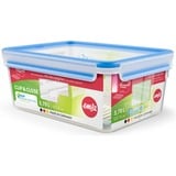 Emsa Bac de fraîcheur Clip & Close 3,7 L, Boîte Transparent/Bleu, rectangulaire, avec bac de récupération