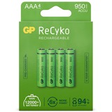 GP Batteries ReCyko AAA, Micro, Batterie 4 pièces