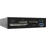 ICY BOX IB-865a lecteur de carte mémoire USB 3.2 Gen 1 (3.1 Gen 1) Interne Noir Noir, CF, MS PRO, MicroSD (TransFlash), SD, Noir, 3.5", 10000 Mbit/s, Métal, Plastique, Access, Énergie