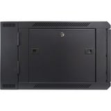 Inter-Tech SMB-6606 6U Rack monté sur le mur Noir, Armoire informatique Noir, Rack monté sur le mur, 6U, 40 kg, Verrouillage des touches, 20 kg, Noir