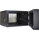Inter-Tech SMB-6606 6U Rack monté sur le mur Noir, Armoire informatique Noir, Rack monté sur le mur, 6U, 40 kg, Verrouillage des touches, 20 kg, Noir