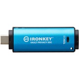 Kingston IronKey Vault Privacy 50 128 Go, Clé USB Bleu clair/Noir