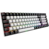 Sharkoon SKILLER SGK50 S2, clavier gaming Blanc, Layout BE, Gateron Yellow, LED RGB, Hot-swappable