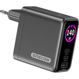Sitecom Chargeur 140 W GaN Power Delivery avec écran LED Noir, 2x USB-C, 1x USB-A, 2 mètres