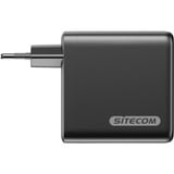 Sitecom Chargeur 140 W GaN Power Delivery avec écran LED Noir, 2x USB-C, 1x USB-A, 2 mètres