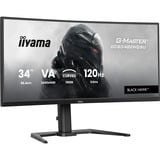 iiyama G-Master Black Hawk GCB3482WQSU-B1 34" Moniteur UltraWide gaming incurvé  Noir, 120 Hz, HDMI, DisplayPort, Audio, AMD Free-Sync