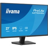 iiyama ProLite X2793HSU-B1 27" Moniteur  Noir (Mat), 68,6 cm (27"), 1920 x 1080 pixels, Full HD, LED, 1 ms, Noir