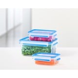 Emsa Récipient fraîcheur Clip & Close, 1,1 L, Boîte Transparent/Bleu, rectangulaire