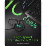 ICY BOX IB-1612MCL-C31 Clone & pour 2x M.2 NVMe, Station d'accueil Noir