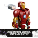 LEGO Marvel - L’armure articulée d’Iron Man, Jouets de construction 76206