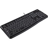 Logitech MK120, clavier Noir, Layout UE (QWERTY), Rubberdome, Vente au détail